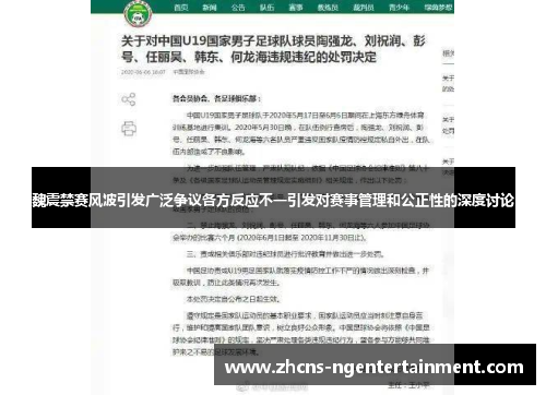 魏震禁赛风波引发广泛争议各方反应不一引发对赛事管理和公正性的深度讨论