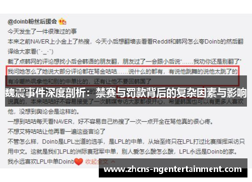 魏震事件深度剖析：禁赛与罚款背后的复杂因素与影响
